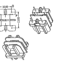 注塑骨架UU10.54针脚电木骨架变压器骨架