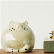 日式杂货陶瓷招财猫储蓄罐zakka猫咪陶瓷存钱罐家居摆件106