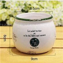 厂家直销生产陶瓷花盆迷你盆栽混批专场绿色款227