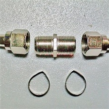 F头有线电视对接头电视线连接器射频线延长接头/套公制