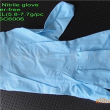 供应无粉丁腈手套食品手套白色蓝色丁腈手套无粉乳胶检查手套