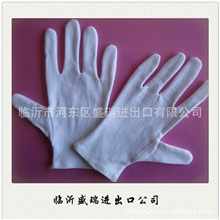 劳保手套批发棉布手套CVC棉毛手套礼仪作业手套代理进出口