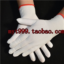 厂家直销针织劳保手套尼龙手套无尘化纤工作手套电子厂防静电手套