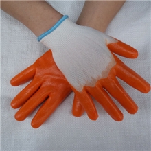 直销浸胶手套劳保手套Workglove13针PVC大半挂手套劳保手套