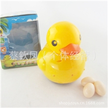 批发淘宝热销电动万向灯光音乐大黄鸭会下蛋的鸭子香港大黄鸭