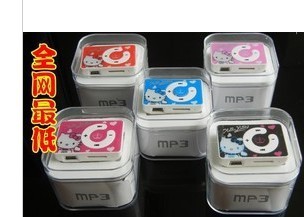 批发无屏C字形型夹子Kitty猫型小夹子运动MP3播放器插卡MP3