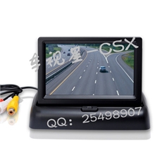 车载显示器4.3寸倒车显示屏4.3寸折叠遮阳翻盖高清后视显示器