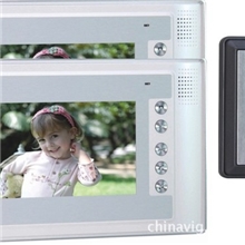 厂家直销一对二7寸彩色高清可视对讲门铃WJ701M2C1
