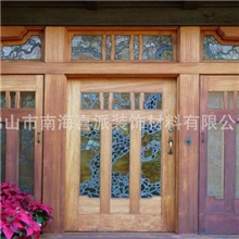 掌柜推荐：经济时尚花格免漆门玻璃推拉门特级技工师制作