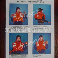 船用救生衣保温服穿着示意图/救生衣保温服使用说明/A4封塑防水型