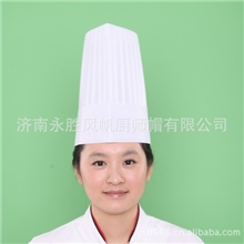 供应植物纤维中高平顶厨师帽chefhat