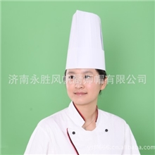 供应60g无纺布中高平顶厨师帽chefhat