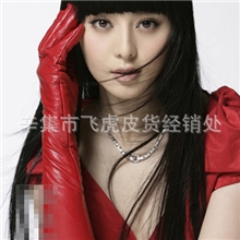 女士PU长手套多色明星气质百搭款女皮长手套