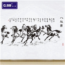 基士博兰舍硅藻泥电视墙组合镂印ANF021尺寸2.8*1.4m