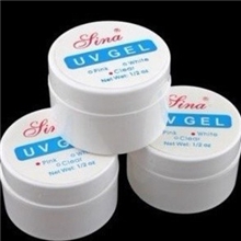 美甲产品批发/光疗胶/光疗甲专用延长胶/凝胶三色透明/粉红/白色
