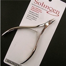 Solingen美甲死皮剪刀钳白卡剪（银色双叉）