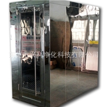 供应301304全不锈钢镜面风淋室单人双吹单人双吹智能语音