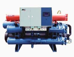 三联供部分热回收双螺杆地源热泵机组热水系统中央空调