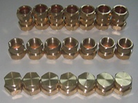 宏希优质平板太阳能集热器配件22mm堵头铜接头