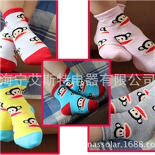 大嘴猴袜子全棉童袜纯棉男童女童宝宝袜子潮流中大童袜5色批发