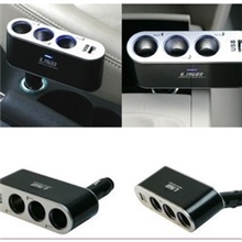 点烟器一拖三转接器一分三电源分配器带USBWF-0100