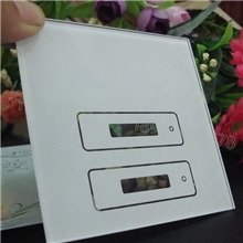 玻璃产品墙壁开关专用触摸面板玻璃2mm钢化玻璃雅白色丝印玻璃