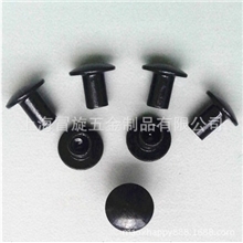 五金M4*6铁铆钉镀黑锌半圆头半空心铆钉可来图订做