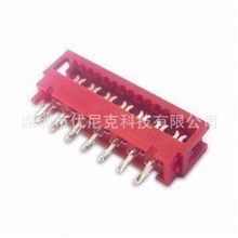 连接器厂家供应1.27红色IDC焊板式连接器UNK-5防水连接器批发