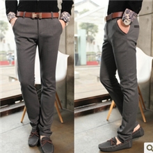 2013新款男士版型超好腰间撞色百搭修身长裤休闲裤