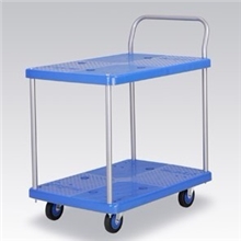 抗冲击耐腐蚀150KG双层防滑静音手推车工具车-