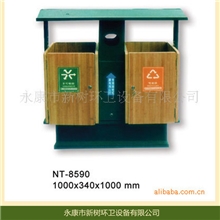 专业供应高品质垃圾桶NT-8590户外垃圾桶果皮箱钢木垃圾桶