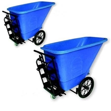 麦斯品牌450升手推式倾卸斗车蓝色垃圾斗车运输车环卫街道办用