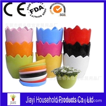 F0928蛋壳迷你花盆/塑料花盆/仿瓷花盆/时尚花盆