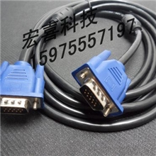 1.5米VGA线双磁环针对针连接液晶显示器线电脑数据线投影仪线