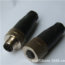 M12八针八孔航空插件批发，8针插头插座，8孔插头插座