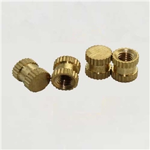 厂家直销价格优惠铜嵌件滚花螺母