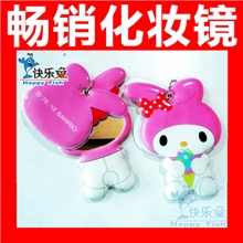 爆款物美价廉的化妆镜卡通化妆镜PVC化妆镜出口品质可定制