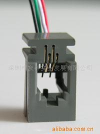 616P带线电话插座，RJ11带线插座展示柜配件，防盗配件