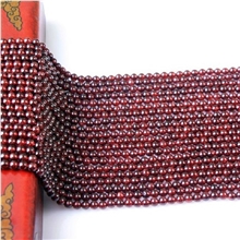 DIY手工饰品配件材料/天然水晶3-10mm酒红石榴石串珠散珠子批发