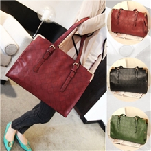 韩版手提包潮流时尚新款格纹单肩大包包休闲手提女包广州批发165