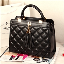 2013新款欧美时尚外贸包潮酷菱格流苏定型铂金女包包广州批发197