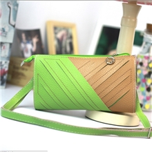 kissme独家新韩版糖果色撞色女包卡包手拿包斜挎单肩钱包斜纹拼色