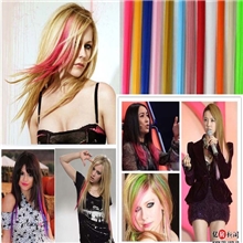 原宿渐变可烫彩色挑染日系欧美街头可修剪加厚加长一夹发片002