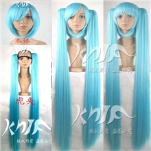 卡诺厂家直销动漫cosplay假发水蓝色高温丝MIKU初音未来309