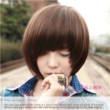 现货批发厂家直销BOBO假发蓬松修脸女生短发斜刘海气质女梨花