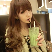 义乌时尚假发批发女蓬松jiafa修脸刘海长卷发发型女生发套