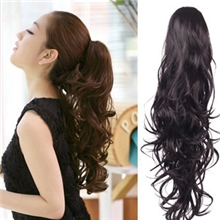 【现货特价】哑光两用发爪夹马尾假发批发直卷马尾假发配件