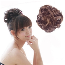 高温丝假发批发假发头花新娘盘头大头花假发发圈