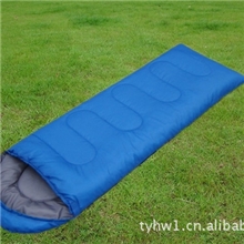 供应三季信封戴帽睡袋户外野营睡袋露营混合式春秋批发