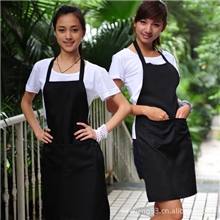 围裙特价美容美发师咖啡厅工作围裙黑色防污男女围裙生产厂家